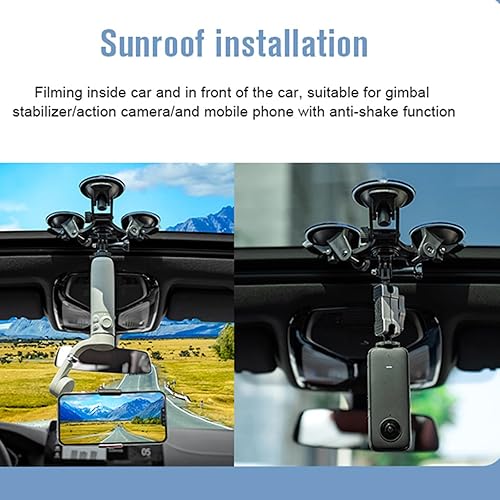 Miniatura 4 de LICHIFIT Soporte de coche, soporte de succión fuerte, taza de trípode grande para teléfonos inteligentes, cámaras, tabletas, réflex digitales