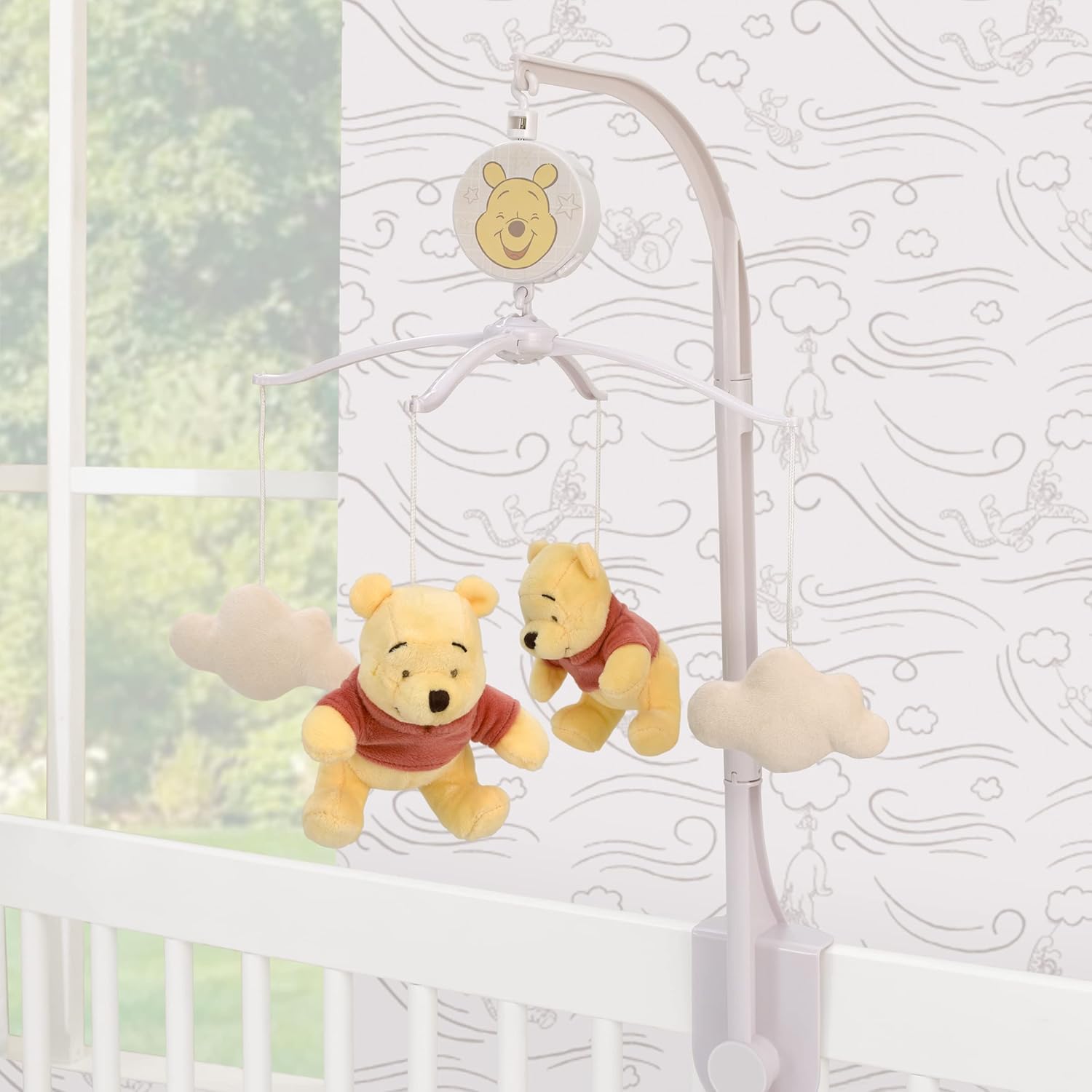 Disney Winnie The Pooh - Blustery Day Plush Clouds Musical Mobile
