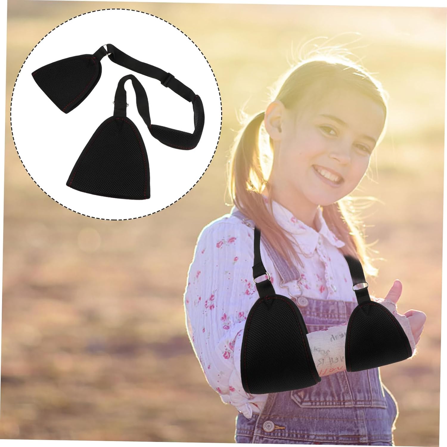 GLEAVI Fractured Forearm Sling Support Brace Padded Arm Sling for Elbow Wrist Stabilization Breathable Cloth for Dislocation and Injury