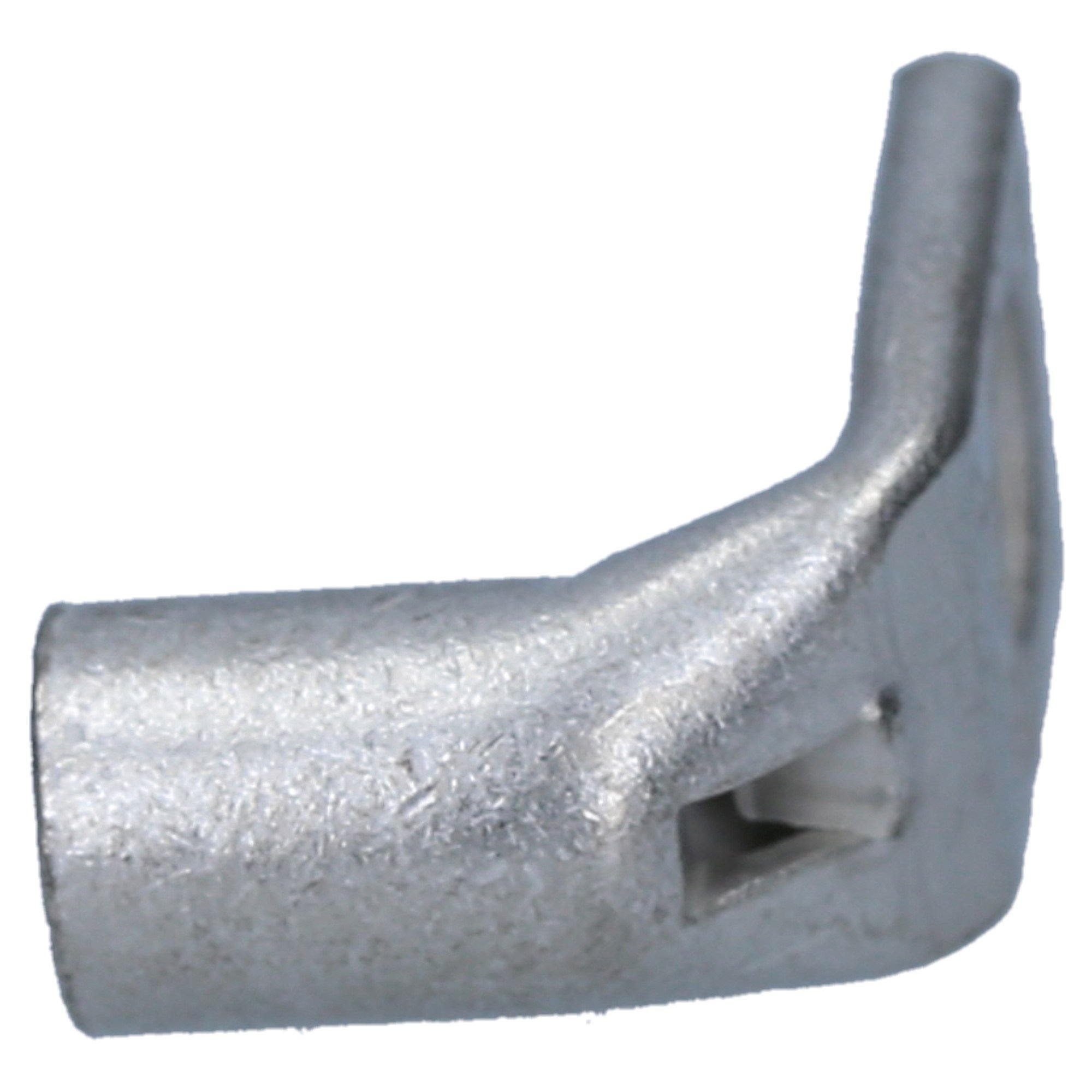 Kalitec 100x Cosse de Câble Coudée 90° 10 mm² M5, Cuivre Étamé A2-L5 | Connecteur tubulaire non isolé pour installation électrique, auto et jardin avec trou d'inspection pour sertissage.