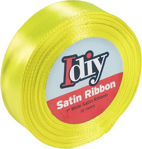 Miniatura 8 de Cinta de satén (1 pulgada, 25 yardas) sin alambre, manualidades y manualidades, cestas de envoltura de regalos, decoración de boda, proyectos de