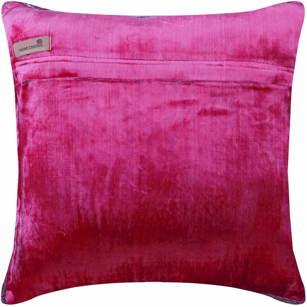The HomeCentric Euro Pillow Sham, Decorative Fuchsia Pink European Pillow Shams 26x26 inch (65x65 cm) Velvet Euro Sham Covers, Solid Color, Contemporary Euro Pillow Covers Easter - Fuchsia Love