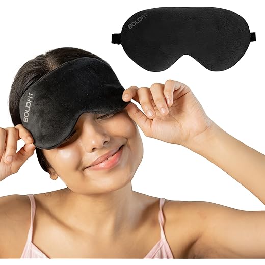 Boldfit Eye Mask - Super Soft Black