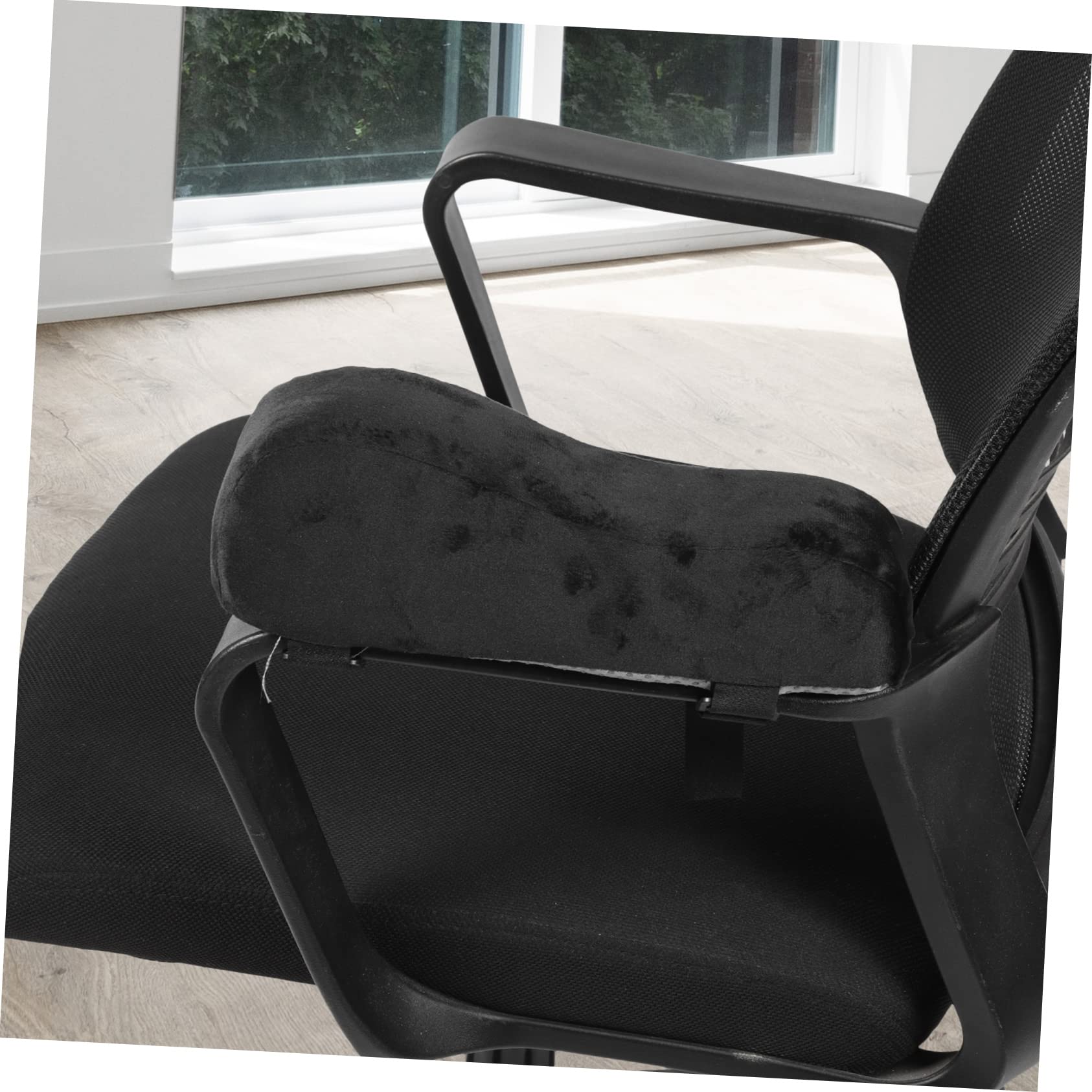 Coussinets D'Accoudoir Pour Chaise De Bureau - Mousse Confortable - Housses Amovibles - Noir