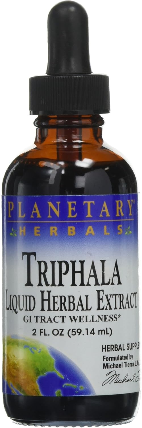PLANETARY HERBALS Triphala Gi Tract Wellness, 1000 mg, 4 Fluid Ounce : Health & Household