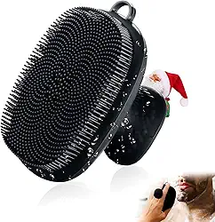 VWMYQ Esfoliante facial de silicone para homens Escova de limpeza facial de silicone Escova manual de limpeza à prova d'água Cuidados com a pele Escovas de rosto para limpeza e esfoliação (preto)