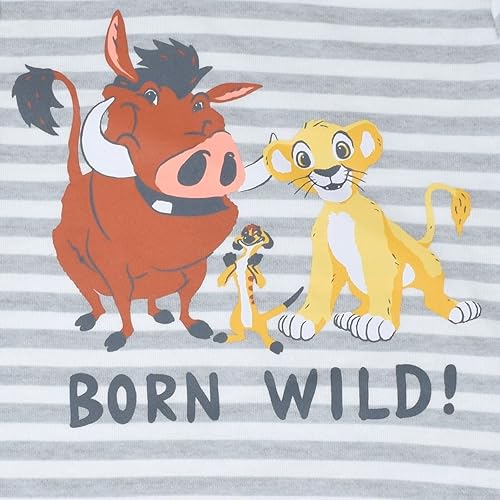 Miniatura 8 de Disney Paquete de 3 mamelucos de Minnie Mouse de Mickey Mouse de Rey León, Winnie the Pooh, para bebé recién nacido a bebé