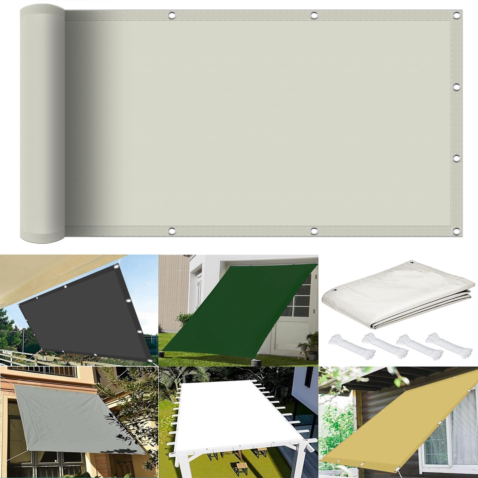 Auvent rectangulaire imperméable avec protection UV 98% pour terrasse