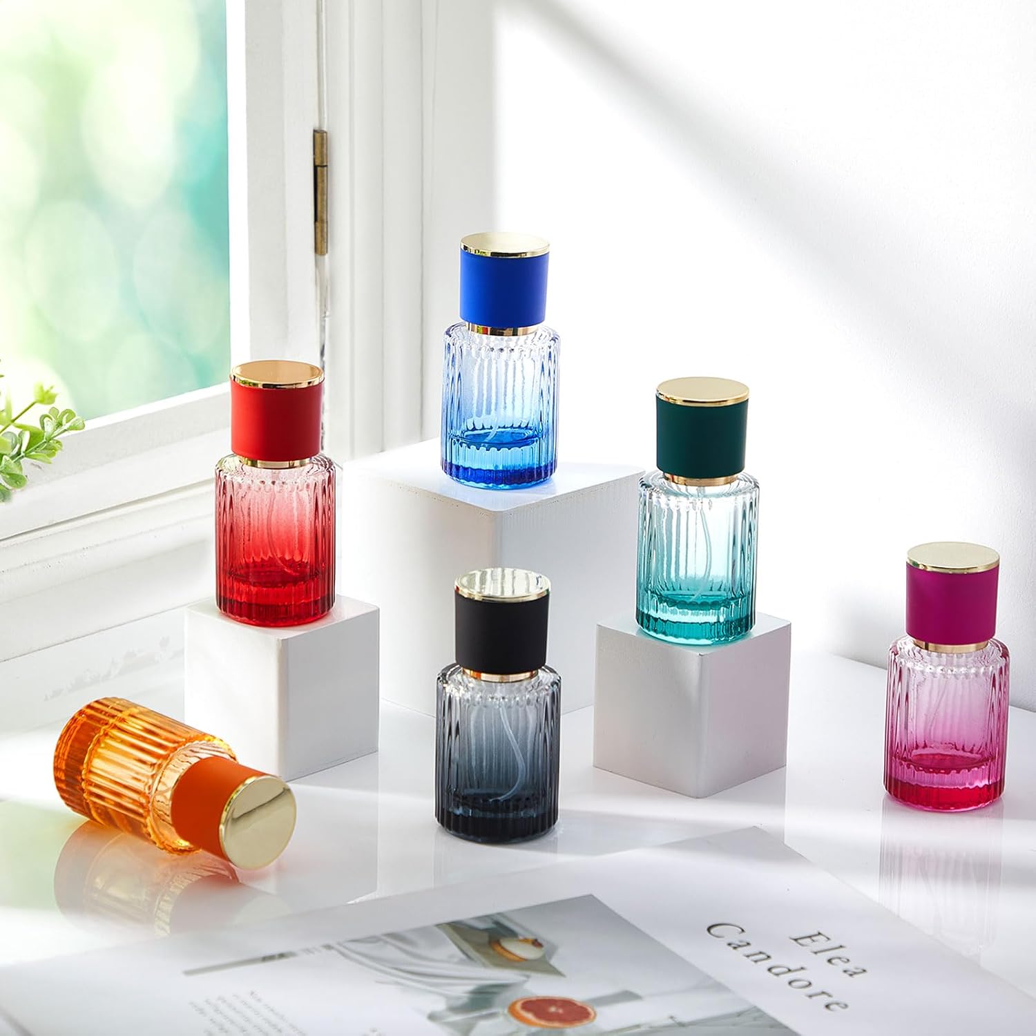 Teenyyou 24 Pack 50 ml Empty Perfume Bottles Refillable, Multicolor