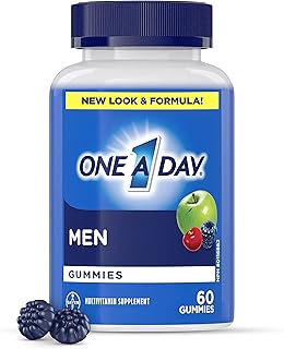 One A Day Men's Multivitamin Gummies - Daily Gummy Vitamins For Men With Vitamin A, C, D, Zinc For Immune And Bone Health, Biotin For Energy Metabolism, Vitamin E, Selenium Antioxidants, 60 Gummies