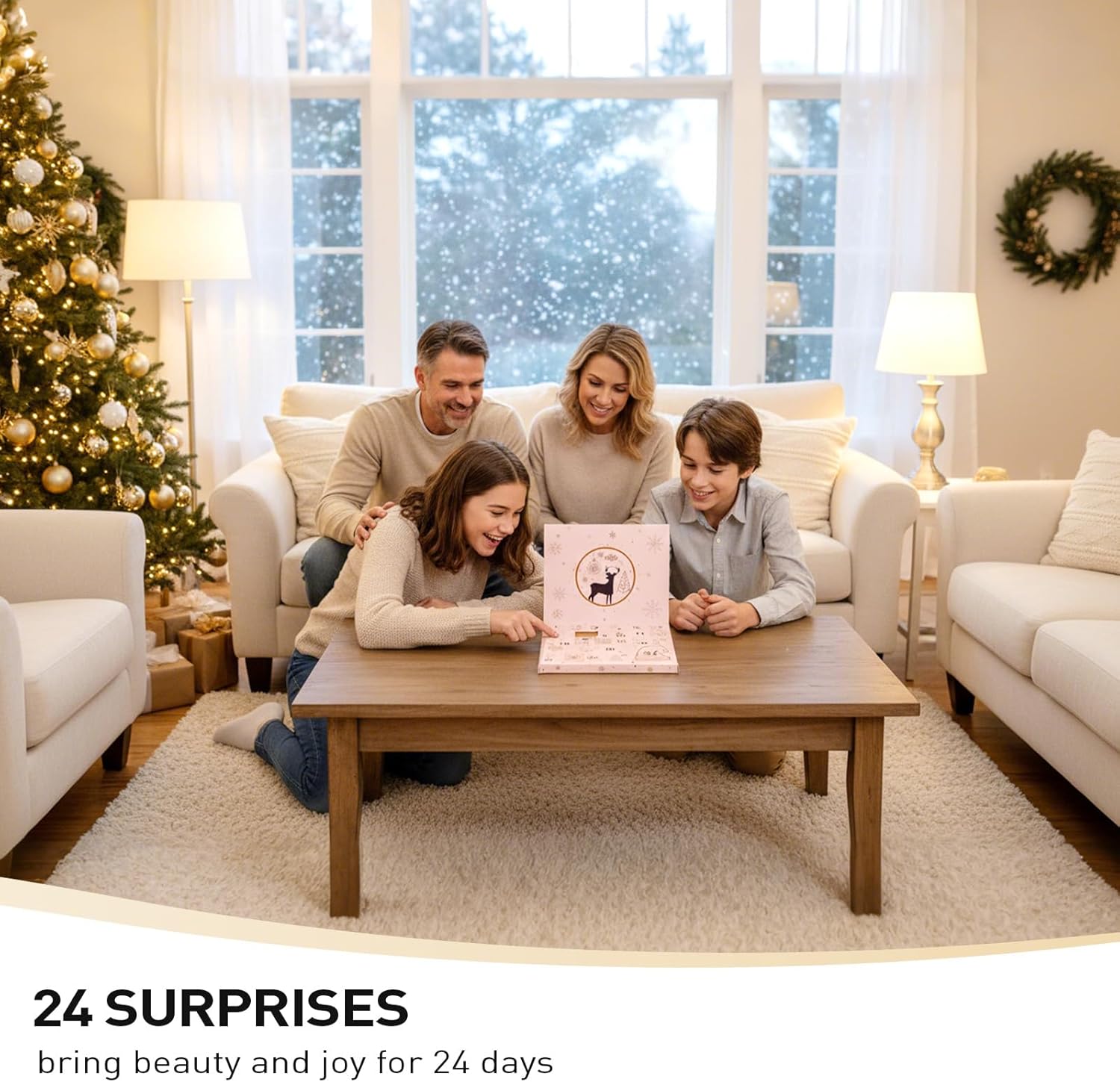 Naler Advent Calendar 2025-24 Days Christmas Jewelry Advent Calendar - Xmas 24 Pcs Advent Calendars for Women with Earrings, Rings, Bracelets, Necklaces Set - Image 7