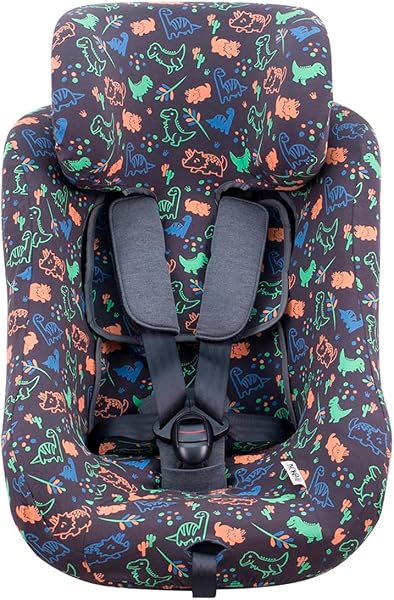 JYOKO Kids Funda de algodón Compatible con Joie Spin 360 y Nuna Rebl (Happy Dino) - 2