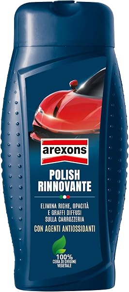 AREXONS POLISH RINNOVANTE 500 ml, rimuovi graffi, opacità e righe della carrozzeria, azione detergente, elimina ossidazione, ridona colore alla vernice, risultato professionale garantito - 1