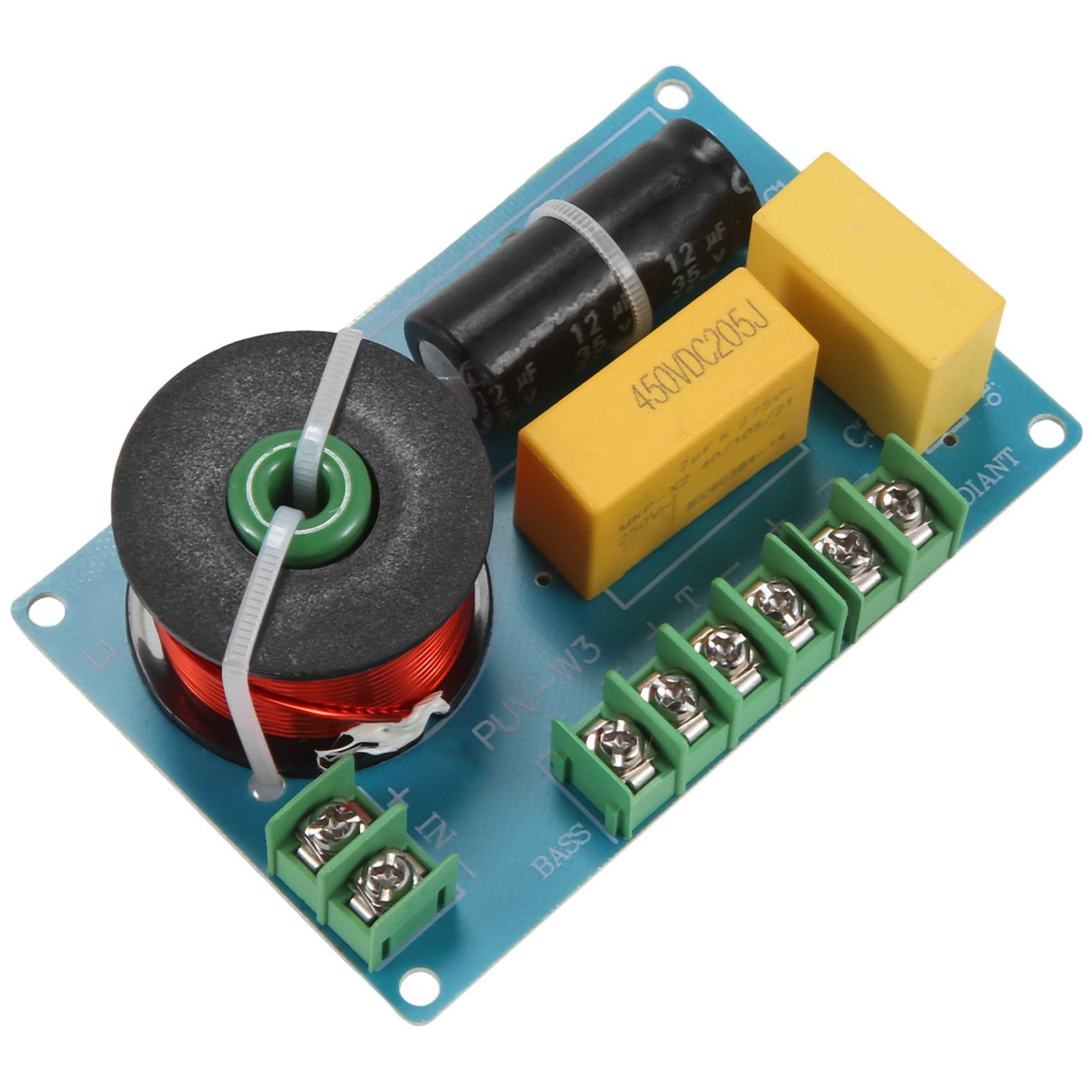 Diviseur de Fréquence de Haut-Parleur à 3 Voies de 200 W, Circuit Imprimé de Filtre de Séparateur Audio pour Le Croisement de Haut-Parleur de Bricolage de Cinéma Maison