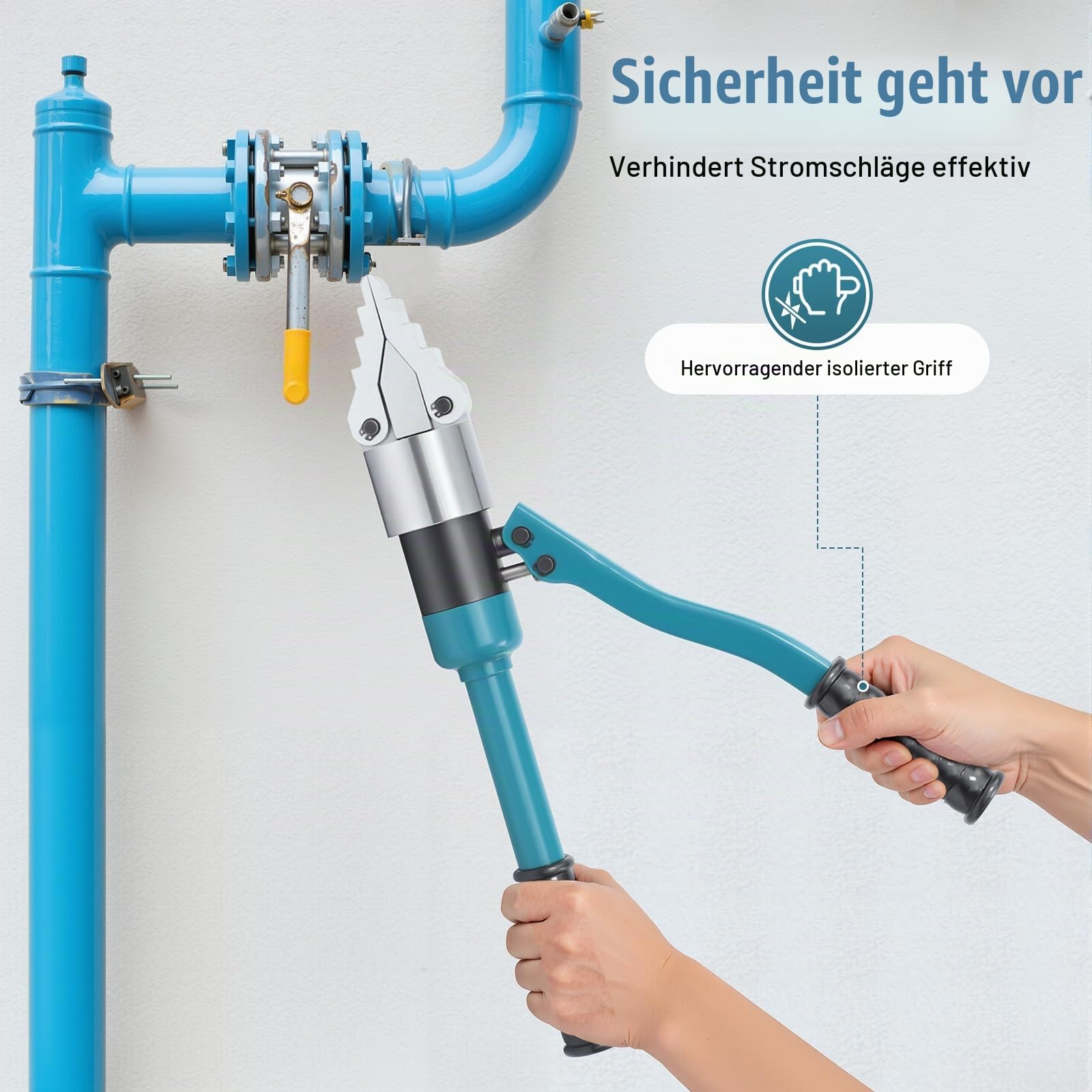 8 Ton Hydraulische Flanschspreizer,Portable Hydraulik Flansch Spreizer Spreader Trenner,Manual Flange Dividing Set Hand-held Integrated Hydraulic Spreader Dividing Tool,für Schiffbau,Brandbekämpfung