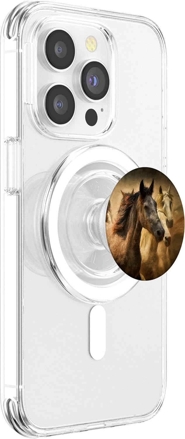Grip Horse Design - Wild Horses Grip PopSockets PopGrip: Swappable Grip for Phones & Tablets PopSockets PopGrip for MagSafe