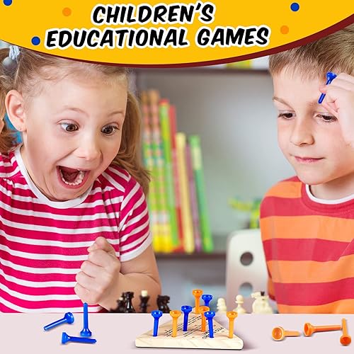 Miniatura 6 de Paquete de 50 juegos de clavijas de madera, triángulo a granel, juegos de mesa de madera triangulares, juegos de mesa triangulares de madera, juegos