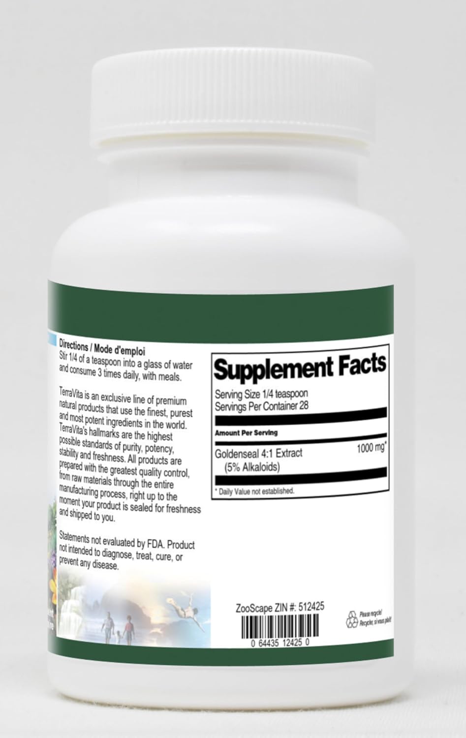 Extra Strength Goldenseal 4:1 Extract (5% Alkaloids) Powder (1 oz, ZIN: 512425) - 3 Pack