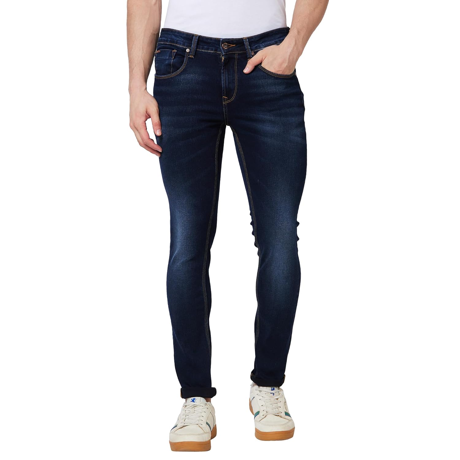 Spykar Low Rise Slim Fit Blue Jeans for Men Spykar Low Rise Slim Fit Blue Jeans for Men
