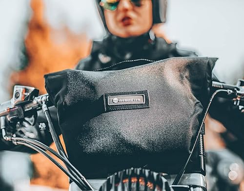 Miniatura 2 de DEEMEED Bolsa de manillar de motocicleta, hecha de cordura impermeable, bolsa de herramientas, bolsa de suspensión de apehanger de motocicleta