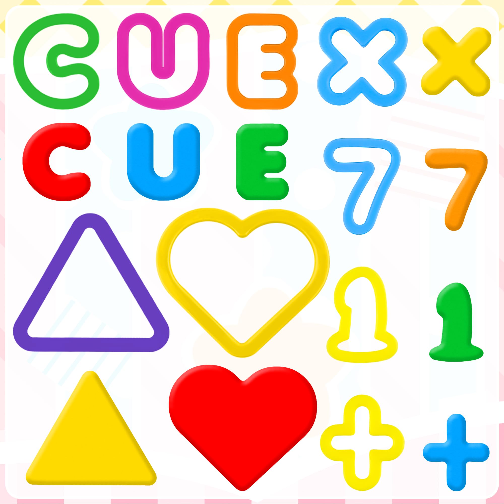 Oun Nana Playdough Tools 47 PCS Playdough Accessories with Playdough Letters Alphabet Numbers Symbols Shapes Cutters, Preschool Playdough Learning Toys for Toddlers Kids Boys Girls - Image 3