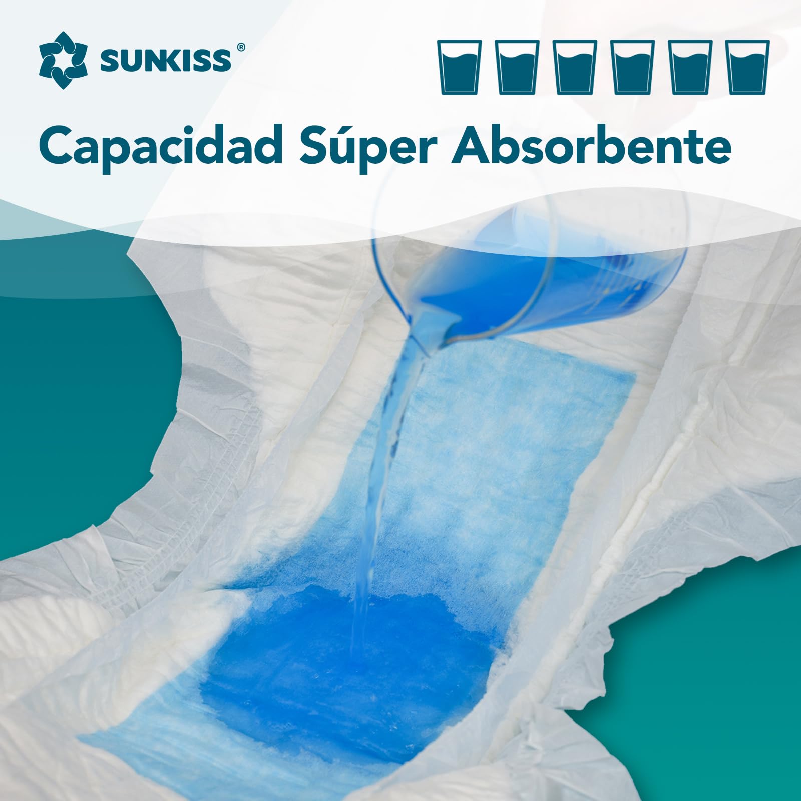 SUNKISS TrustPlus Pañales para Adultos Durante la Noche con Máxima Absorción, Bragas Absorbentes Unisex para Incontinencia, Mujeres y Hombres, Control de Olores, Talla XL, 12 Unidades