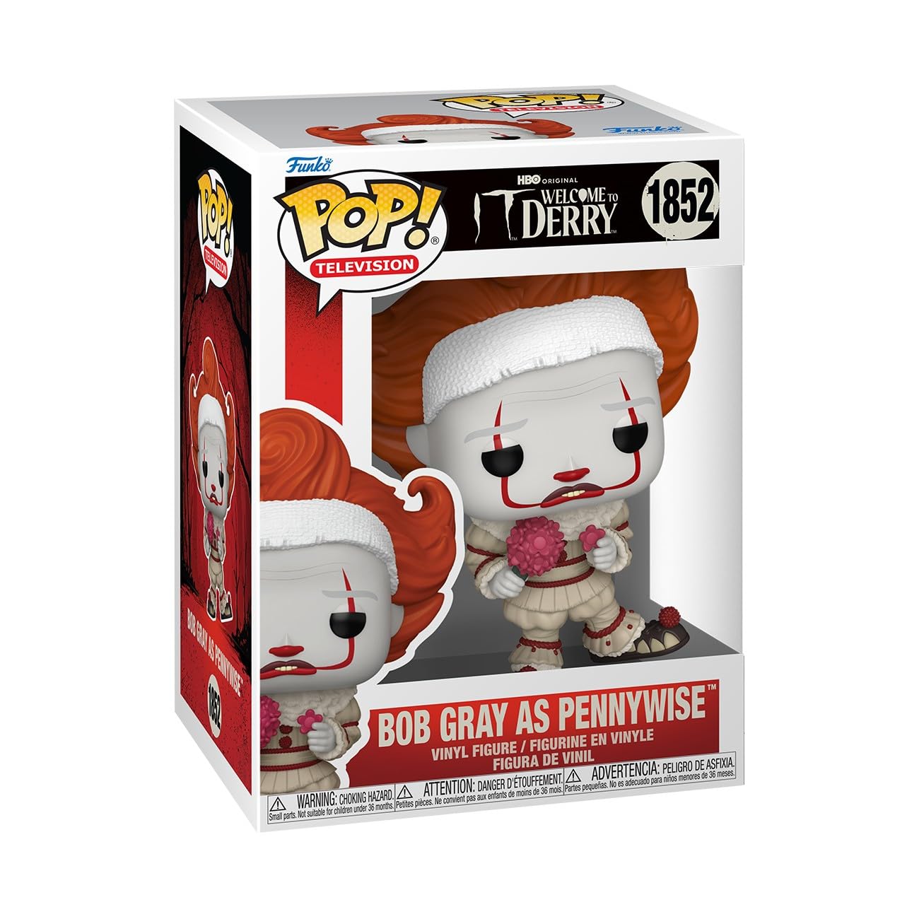 Funko POP! Television: IT, Welcome to Derry, Bob Gray as Pennywise, Collectable Vinyl Figure, Gift Idea, Official Merchandise