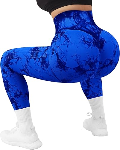 Miniatura 4 de OMKAGI - Leggings levanta glúteos para mujer, pantalones deportivos de yoga con diseño de tiro alto y sin costuras