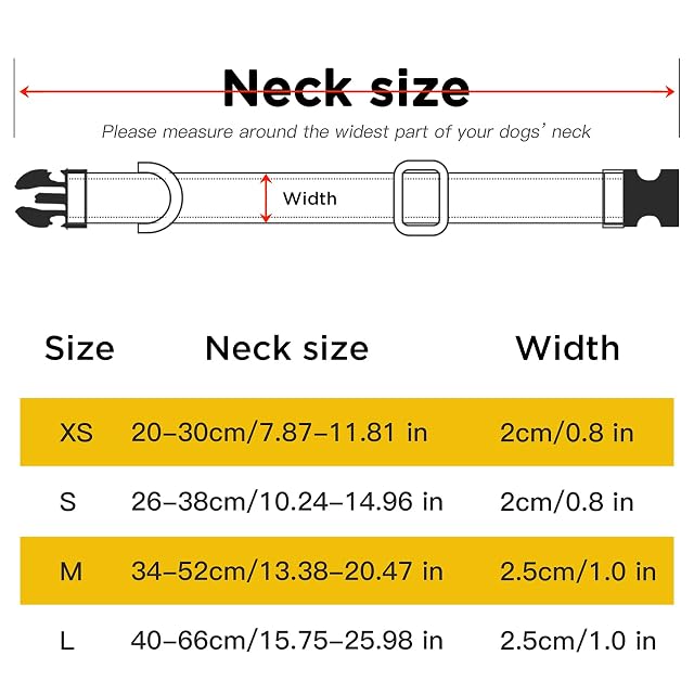 Foto 7 de 7 de HEELE Collar Perro, Collar Nylon Reflectante Neopreno Forrado Ajustable para Perro Grande, Naranja, L
