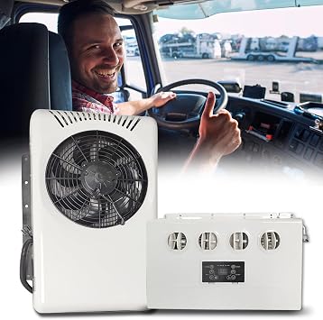 24V Air Conditioner 8000BTU, Mini Split 24 Volt Air Conditioner, Semi Truck APU 24 Volt DC AC Unit, Cooling Low Noise for Big Rig Sleeper, Semi Trucks, Pickup, Car, RV, Vans, Buses