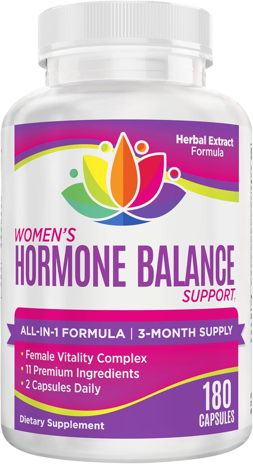 Women's Hormone Support Supplement | 11-in-1 Formula | 3-Month Supply | 180 Capsules