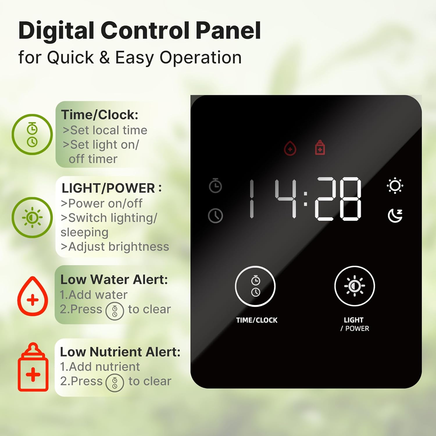 SUNCOZE 20 Pods Hydroponics Growing System Kit, Indoor Herb Garden with 30W LED Grow Light, 10L Large Water Tank, Up to 25" Height, Plants Germination Kit with Quiet Pump, Black