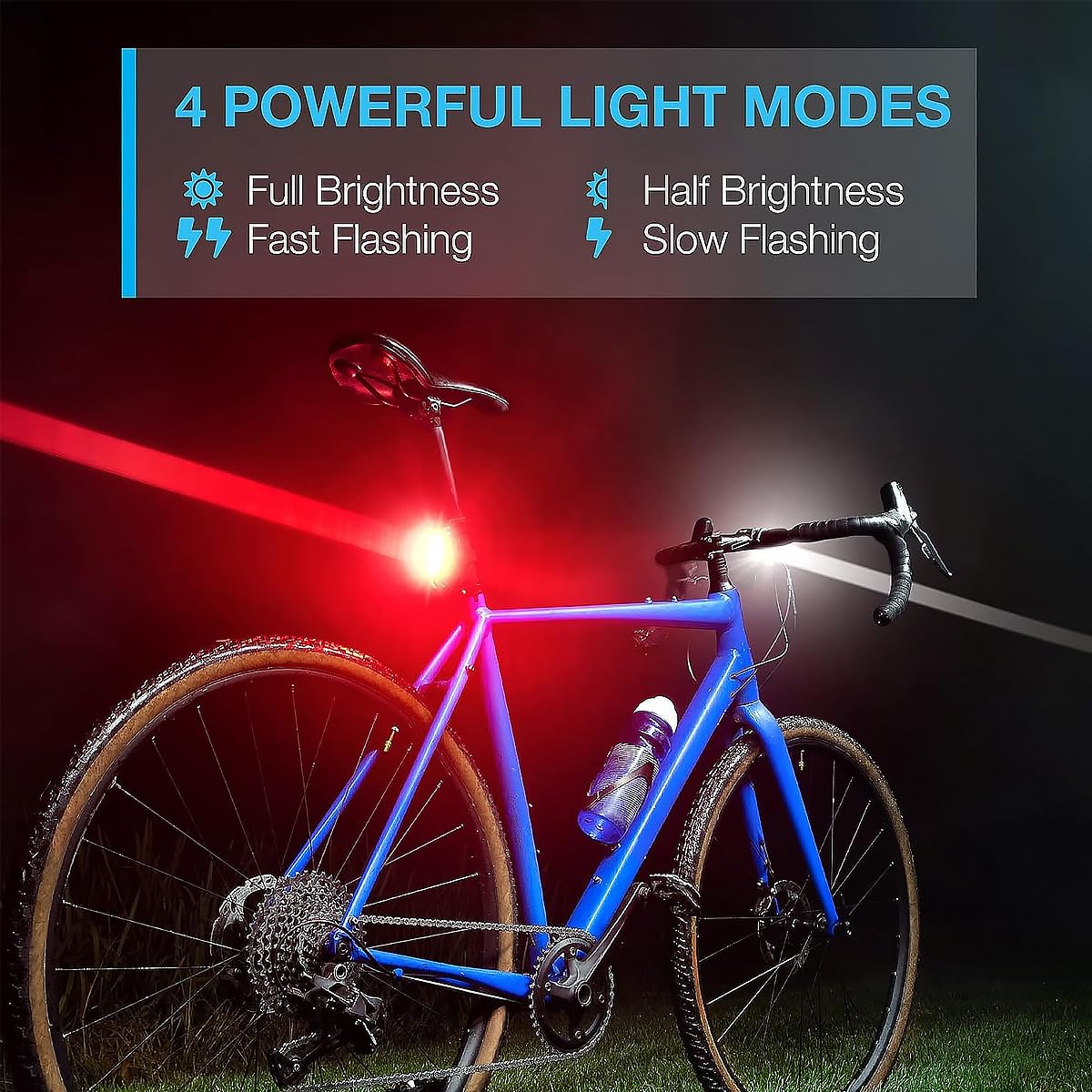 Luce notturna Luci per bicicletta, Luci Bicicletta LEDRicaricabili USB Super Luminose Luce Bici Impermeabile Biciclette Accessori per Bambini da Ciclismo, Bici Strada per I'equitazione Notturna