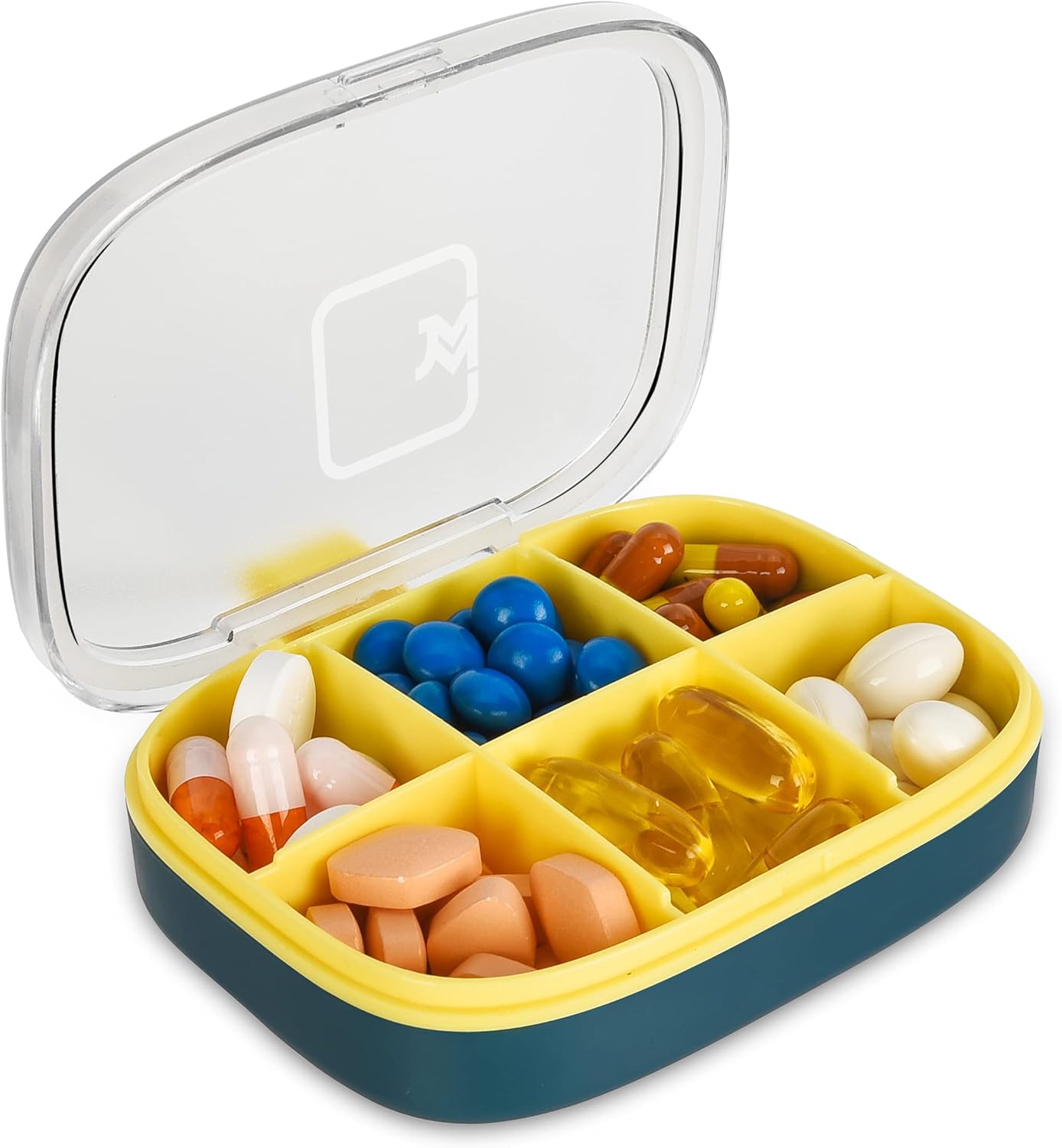YHC Pill Organizer Small Pill Case, Travel Pill Holder for