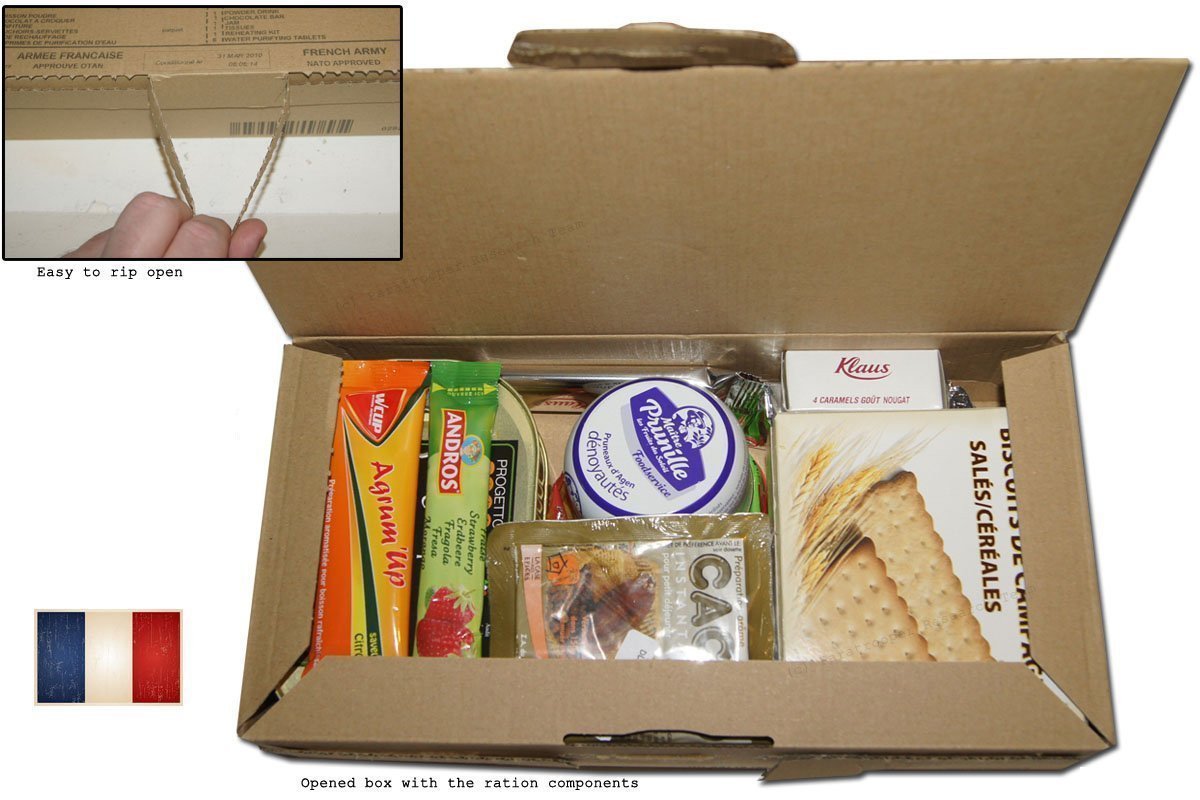 French Military Combat 24 hr Ration RCIR foreign MRE EPA FSR IRP IMP MCW[Menu 8]