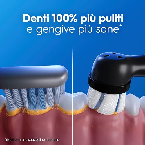 Oral-B iO 3 Spazzolino Elettrico, 1 Testina, Custodia, Dentifricio, Nero - 4