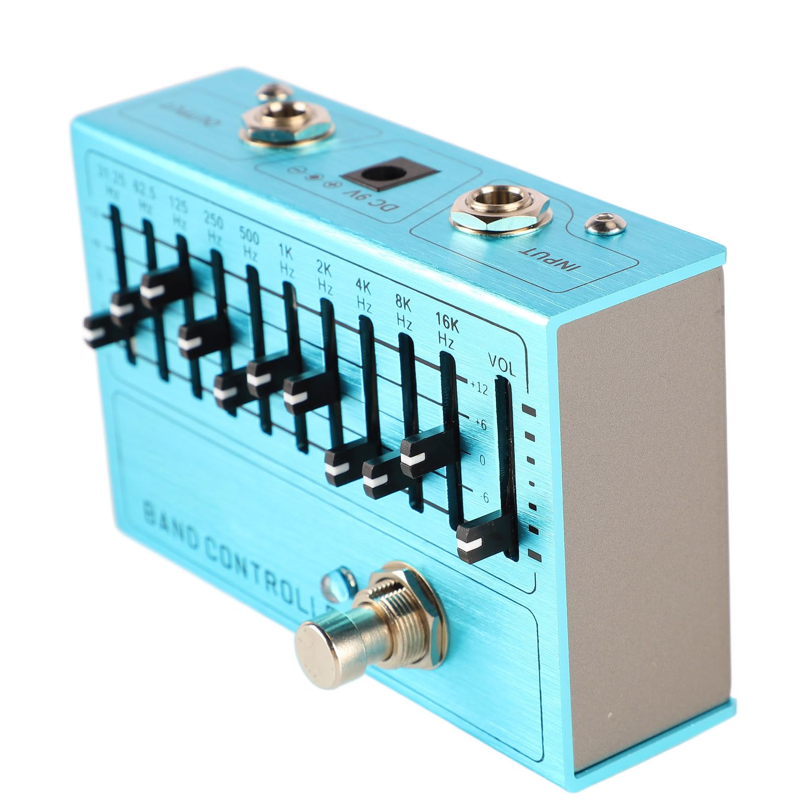Preamplificatore per Tono di Chitarra con Controller di Banda per Musicisti, Amplificatore EQ a 10 Bande in Lega di Alluminio Resistente, Regalo Perfetto per gli Amanti della Chitarra