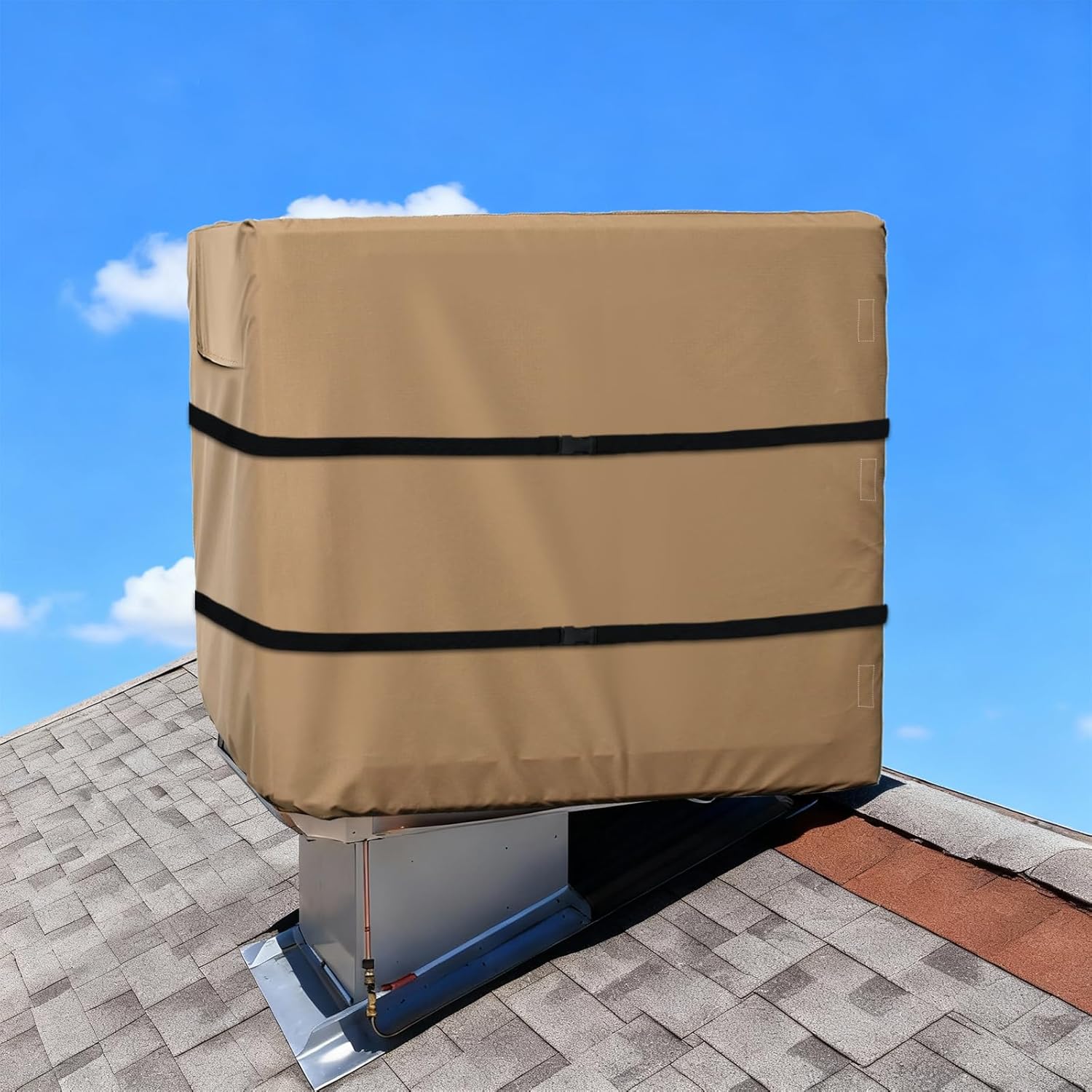 Down Draft Swamp Cooler Cover,Equipped with 2 Covers Straps, Heavy-Duty 600D Waterproof Evaporative Cooler Cover,Down Draft Evaporative Cooler Weatherproof Covers.34"W x 34"D x 36"H