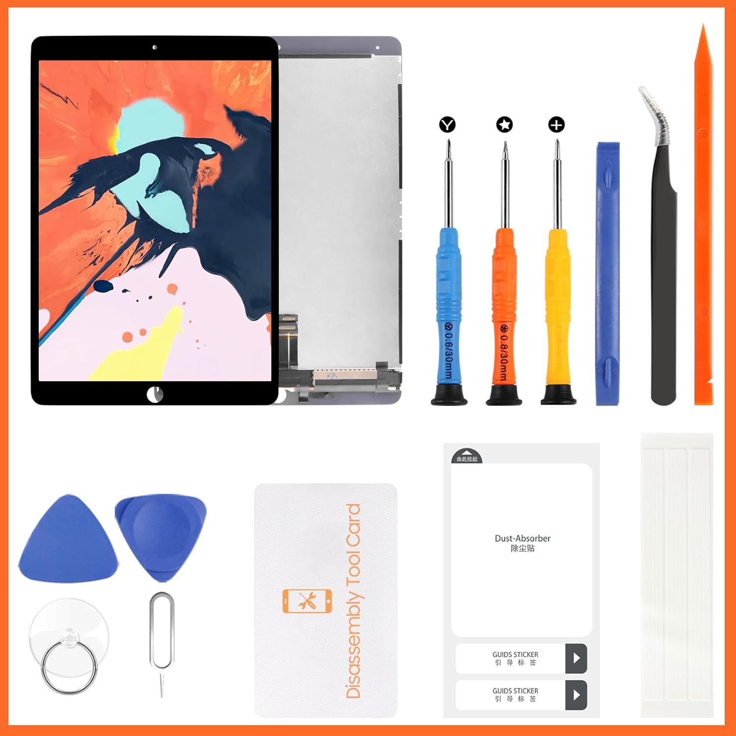 Screen Replacement for iPad Pro 10.5 2017 A1701, A1709, A1852 10.5" LCD Display Touch Screen Digitizer Full Assembly,with Tools (Black)