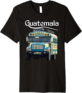 Chicken Bus Guatemala Chapin 502 Quetzal Antigua Tikal Maya Premium T-Shirt