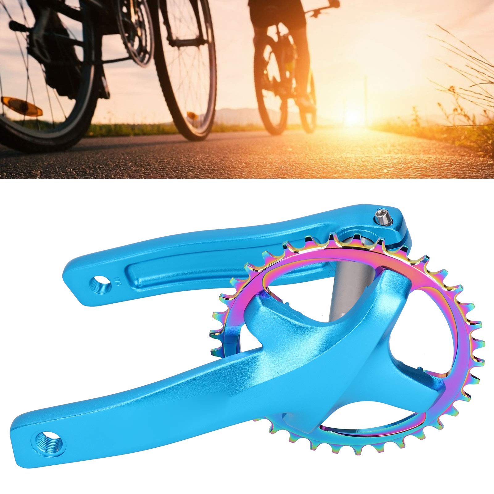 Mechanizm Korbowy Rowerowy Jednobiegowy Tarcza 36T, ramię Korby 170 Mm, Zestaw Ramion Korby Rowerowej ze Stopu Aluminium ZK22 z BCD 104 Mm, Zamiennik Mechanizmu Korbowego Fixie do Naprawy i