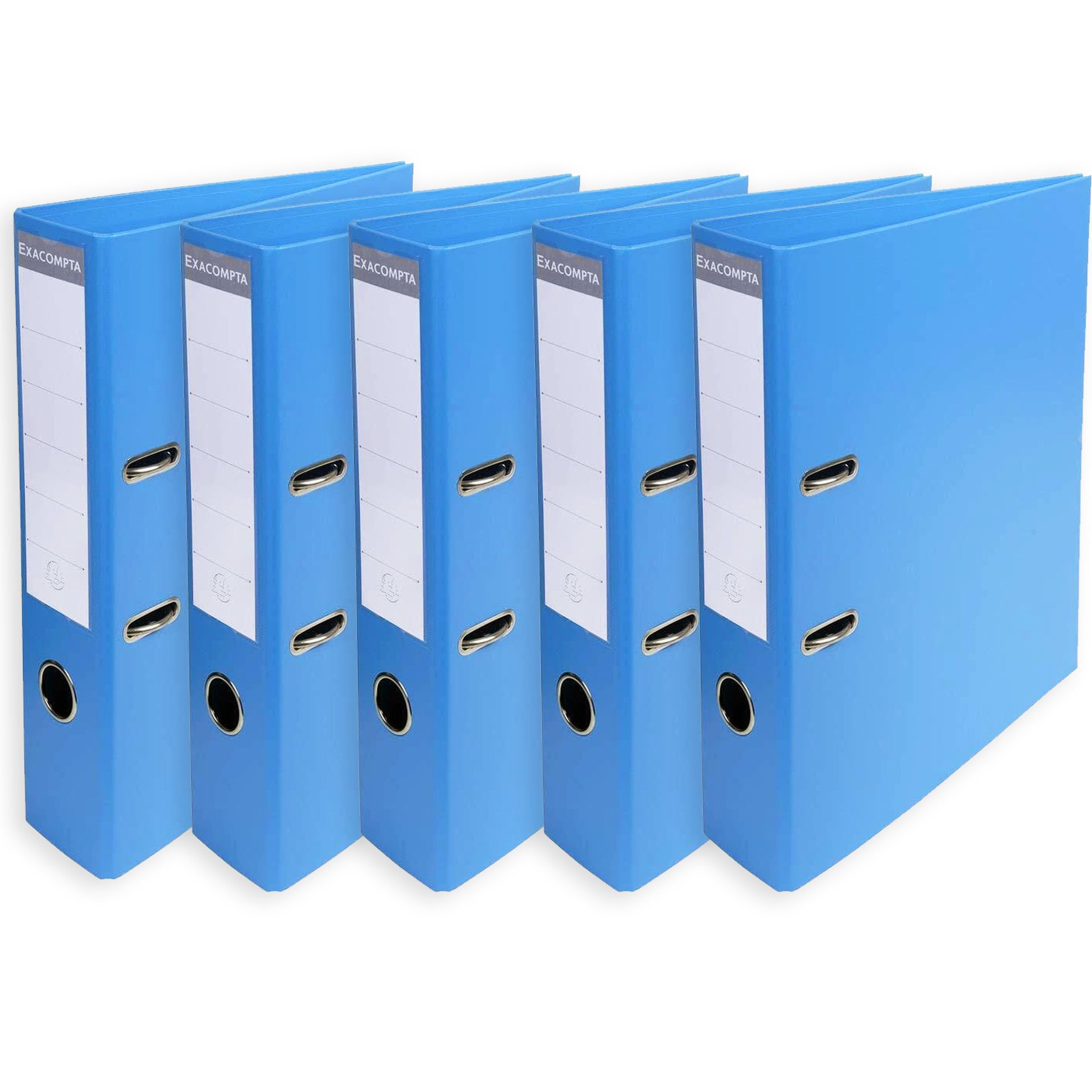 Exacompta A4 Prem'Touch PVC Lever Arch File - 2 Rings, 320 x 290mm, 70mm Spine, 75mm Rings, FSC-Certified (5, Blue)