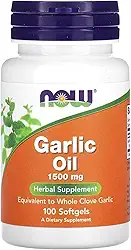 Óleo de Alho, Now Foods, 1,500 mg, 100 Softgels, Importado