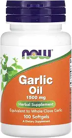 Óleo de Alho, Now Foods, 1,500 mg, 100 Softgels, Importado