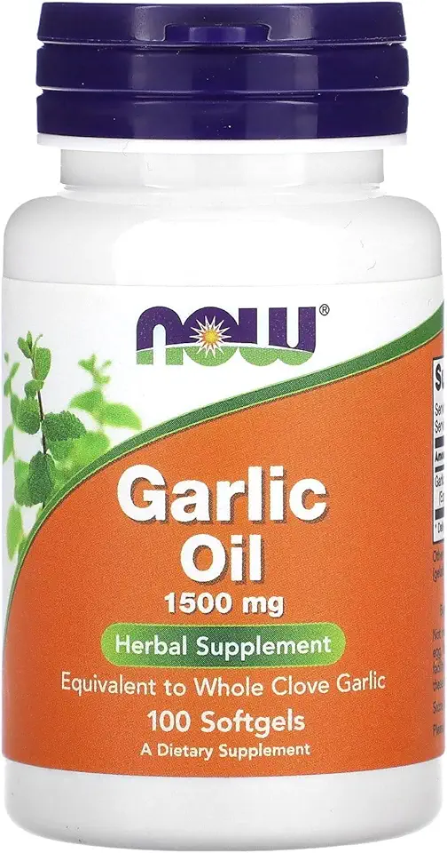 Óleo de Alho, Now Foods, 1,500 mg, 100 Softgels, Importado