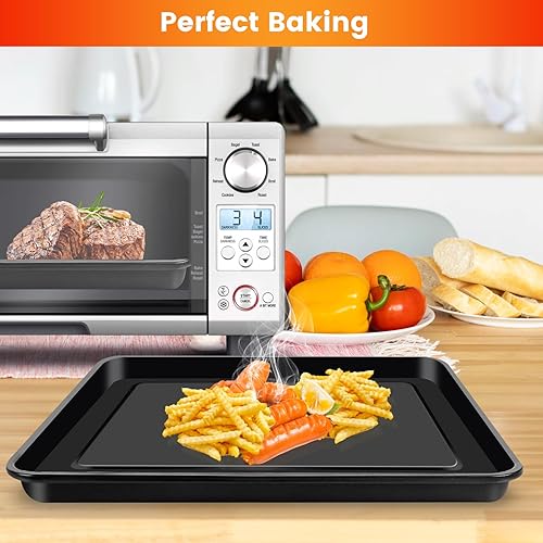 Miniatura 6 de Molde para hornear esmaltado de 10 x 10 pulgadas para horno inteligente compacto Breville, piezas de repuesto de horno tostador antiadherente de