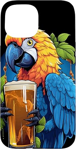 Miniatura 10 de iPhone 11 loro cerveza beber pájaro vaso de cerveza caso