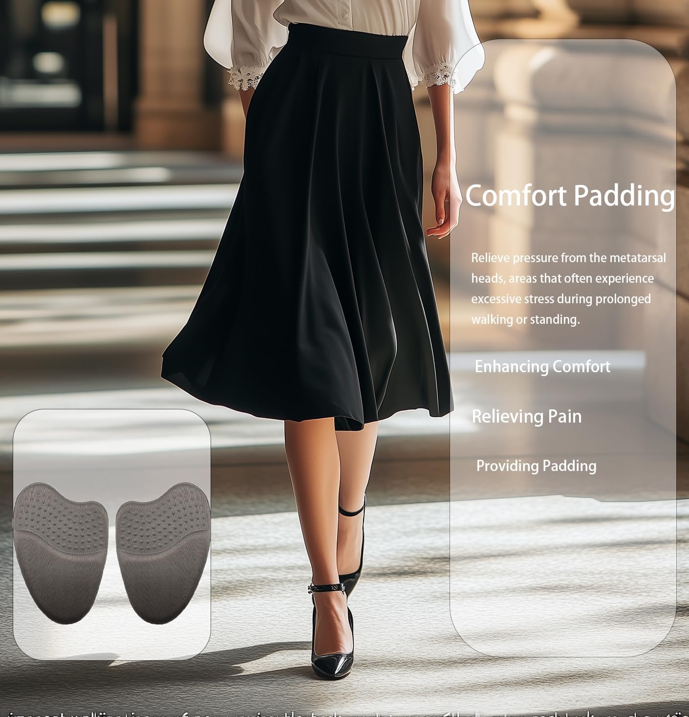 ZBLGO Metatarsal Pads for Women, Anti-Sliding, Ball of Foot Cushions, High Heel Inserts 4apirs - Image 6