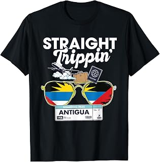Straight Trippin' Antigua Vacation Tour Travel Trip Matching T-Shirt