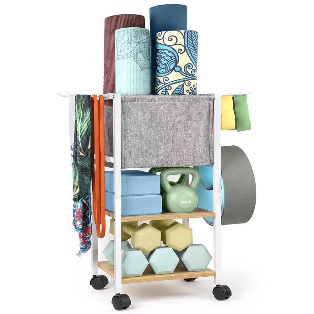 Weight Rack Dumbbell Rack Garage Storage Organization Garage Shelving Yoga Mat Storage Rack Home Gym Equipment Workout Equipment Storage Organizer Yoga Mat Holder Gym Essentials Women Men Fitness